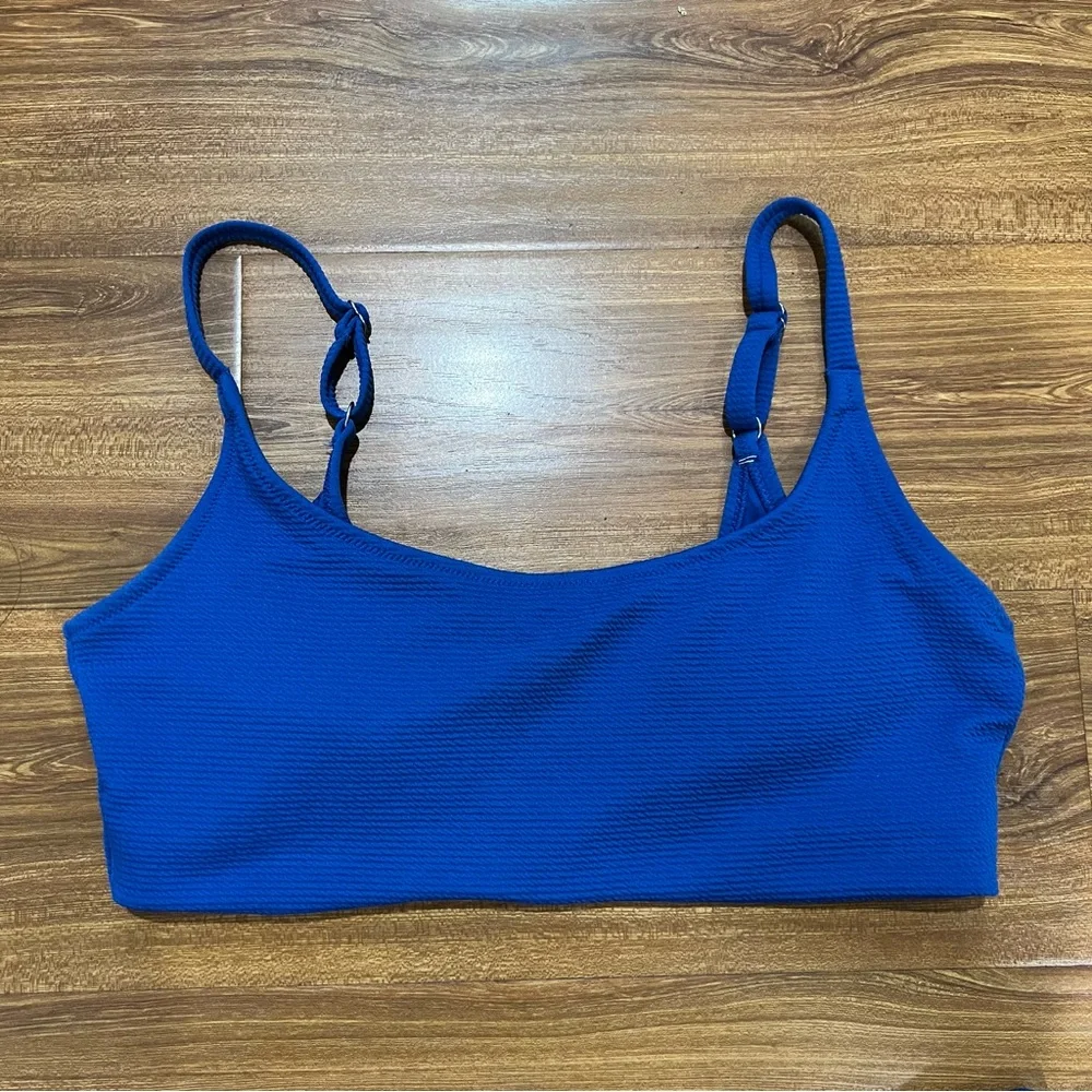 Bright Blue Ribbed Bikini Set - Picture 4 of 7